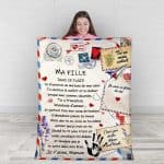 Plaid Personnalisé à offrir à sa fille, signé Maman ou Papa