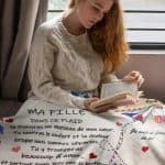 Plaid Personnalisé à offrir à sa fille, signé Maman ou Papa