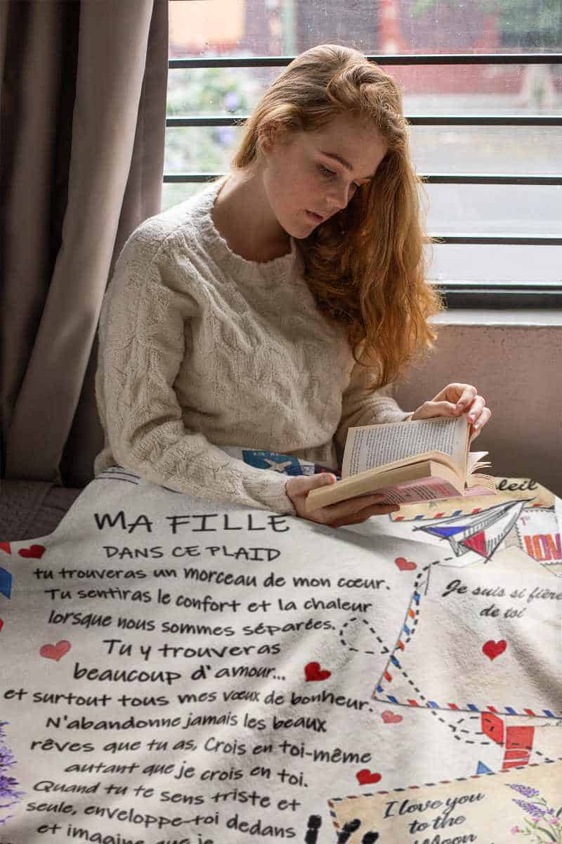 Plaid Personnalisé à offrir à sa fille, signé Maman ou Papa