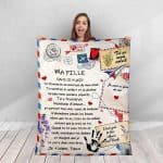 Plaid Personnalisé à offrir à sa fille, signé Maman ou Papa