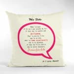 Coussin Personnalisé à offrir à sa fille, signé Maman