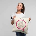 Coussin Personnalisé à offrir à sa fille, signé Maman