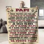 Plaid Personnalisé à offrir à son Papi, signé ta petite-fille