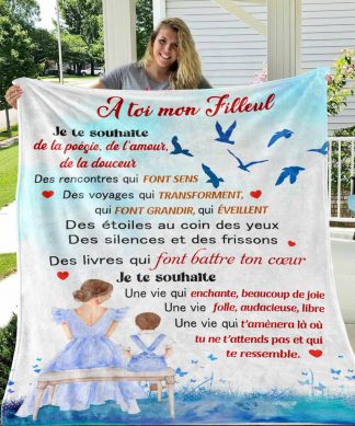 Plaid personnalisé A toi mon filleul