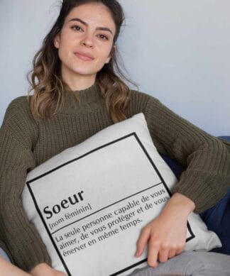 Coussin personnalisé Ma Soeur Definition
