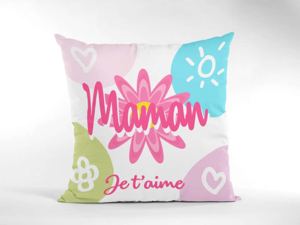 Coussin Maman Je t'aime